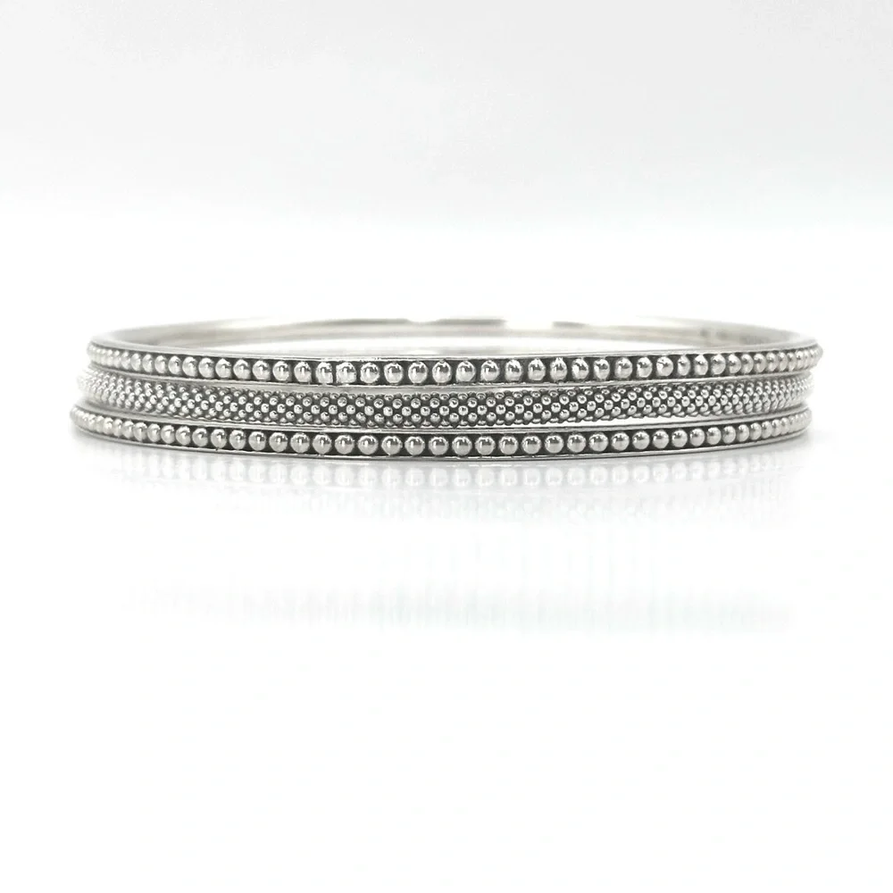 Lagos 3 Sterling Silver Bangle Bracelet Set